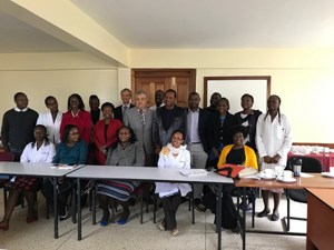 Dr Aldouri with trainees in Kenya